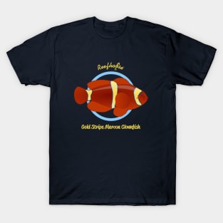 Gold Stripe Maroon Clownfish T-Shirt